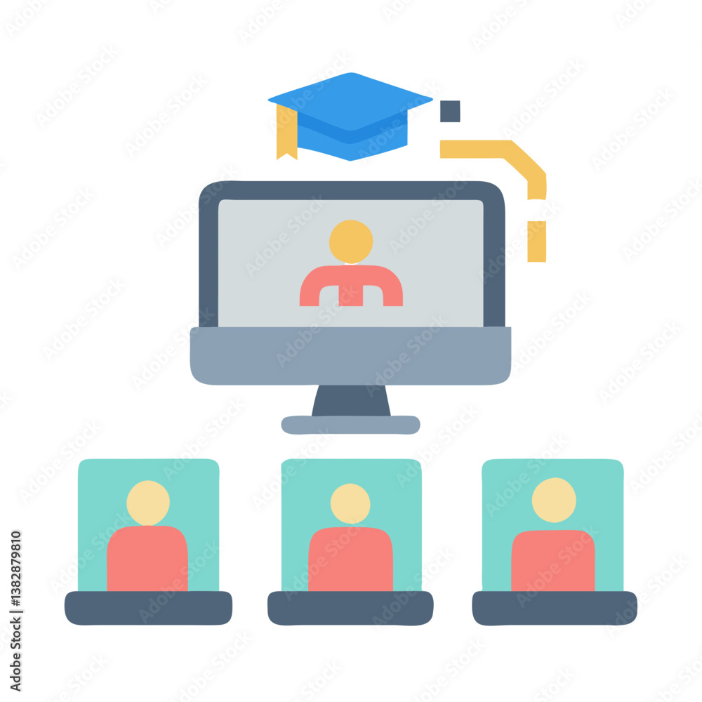 Online Learning Icon for Virtual Classes Online Learning Icon for Virtual Classes