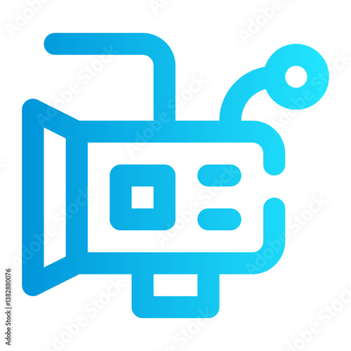 icon video camera with style gradient