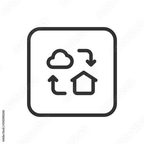 Cloud Sync Synchronize Home - Home Data and File Synchronization Icon