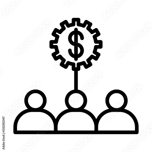 Venture Capital Vector Iine Icon Design
