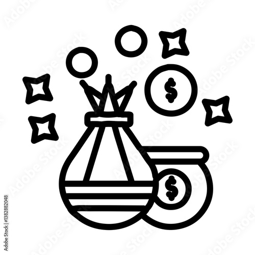 Funding Vector Iine Icon Design