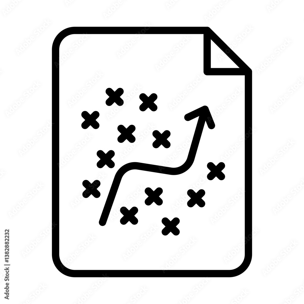 Fototapeta premium Strategy Planning Vector Iine Icon Design