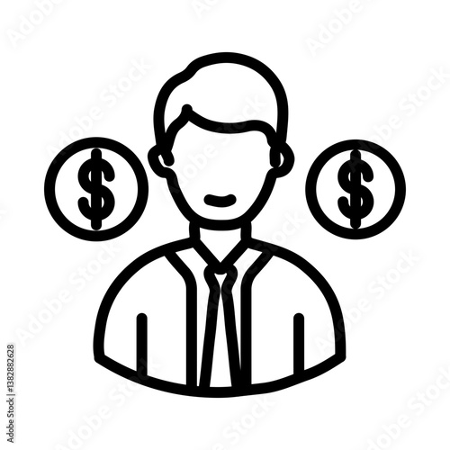 Crowdfunding Vector Iine Icon Design