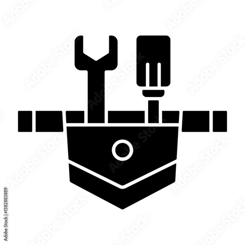 Workers Toolbelt Solid Style Icon
