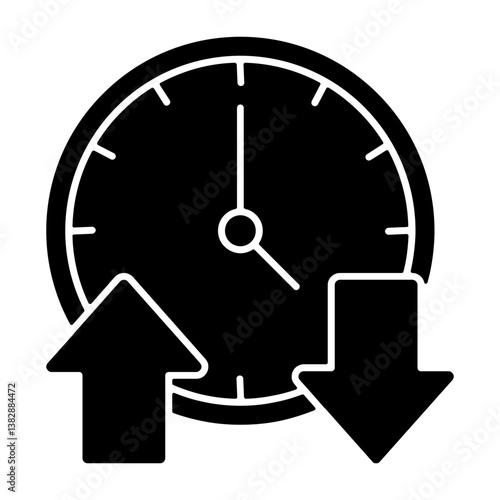 Clocking In Out Solid Icon