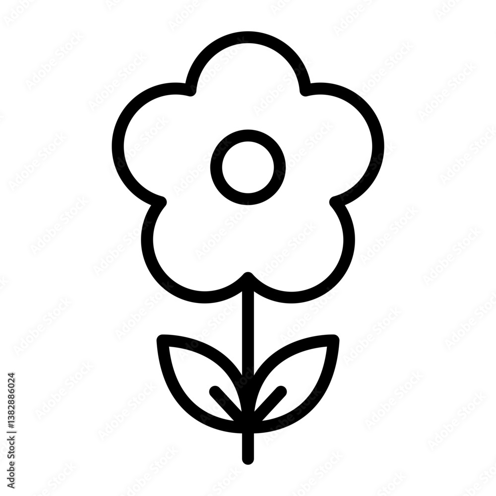 Flower Vector Iine Icon Design Flower Vector Iine Icon Design