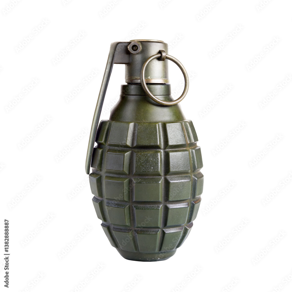 Fototapeta premium Hand grenade isolated on transparent background. Png