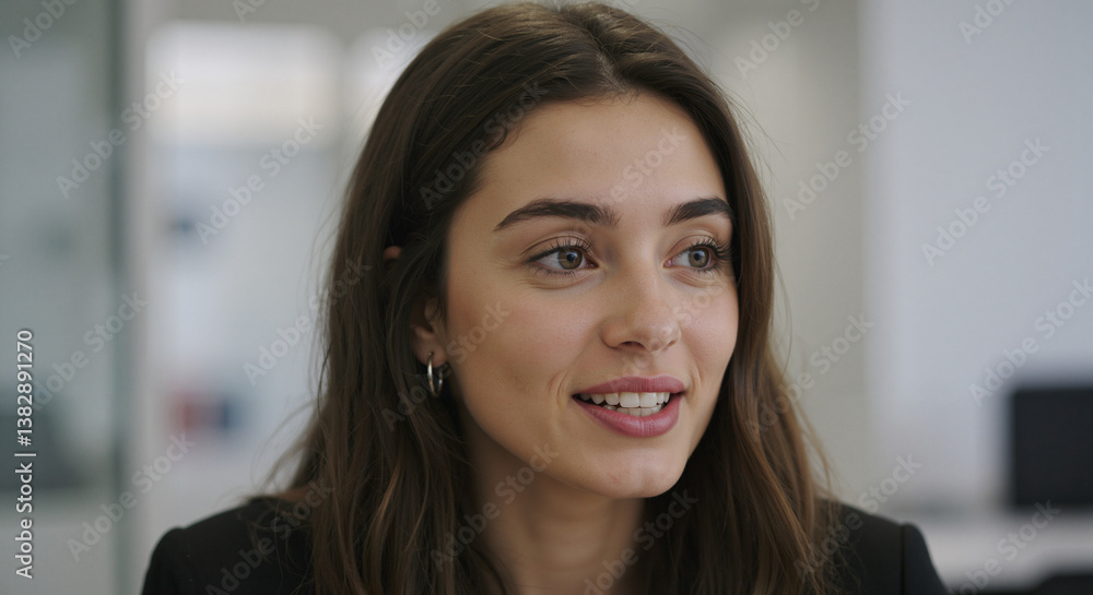 Candidat à l'embauche. Entretien d'embauche.Une jeune femme française de 25 ans, en entretien d'embauche dans un bureau moderne Candidat à l'embauche. Entretien d'embauche.Une jeune femme française de 25 ans, en entretien d'embauche dans un bureau moderne