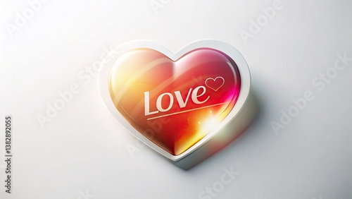 Adhesive heart stickers, perfect for Valentine's Day. Show your love with these romantic, isolated decals on a white background.