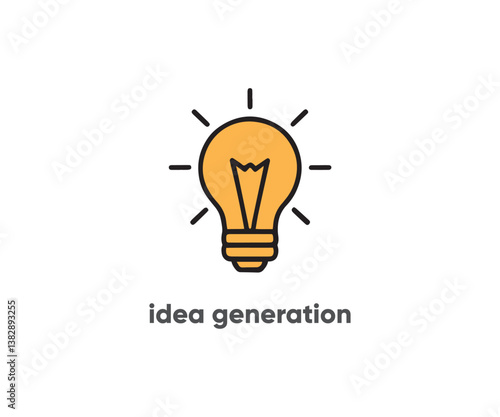 Creative Idea Icon Vector ,Innovation & Inspiration Line Art