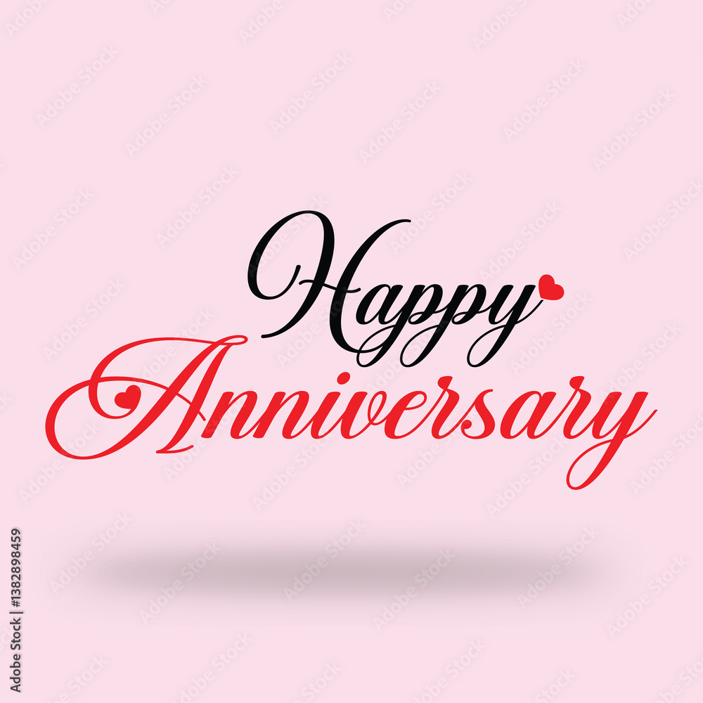 Happy Anniversary Typography on transparent background Happy Anniversary Typography on transparent background