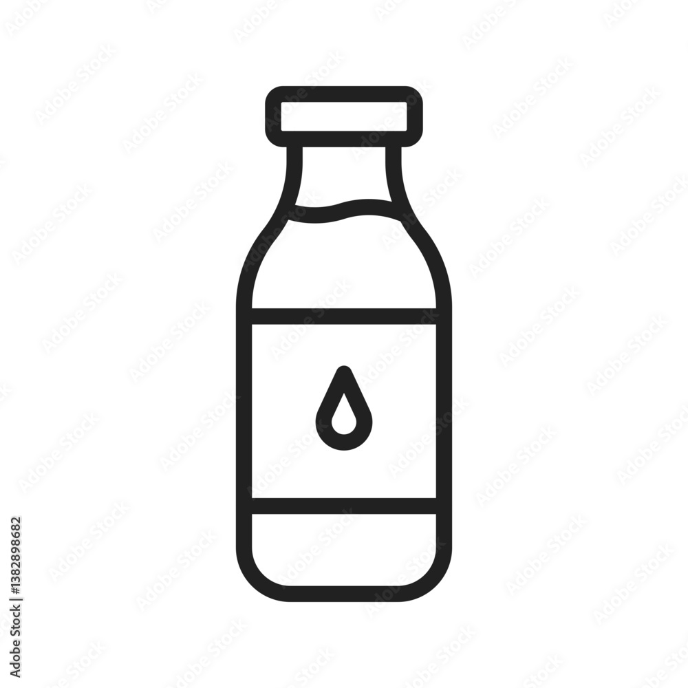 Milk Bottle icon vector image. Suitable for mobile apps, web apps and print media. Milk Bottle icon vector image. Suitable for mobile apps, web apps and print media.