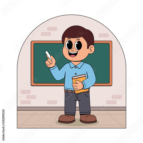 Cartoon teacher