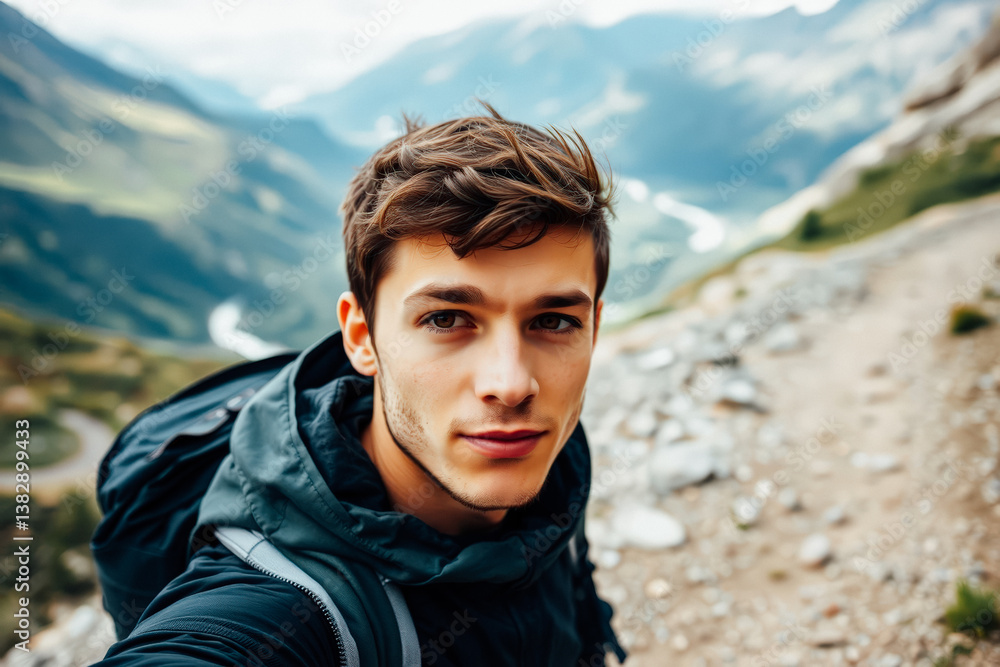 Hiker Selfie in the Mountains Hiker Selfie in the Mountains