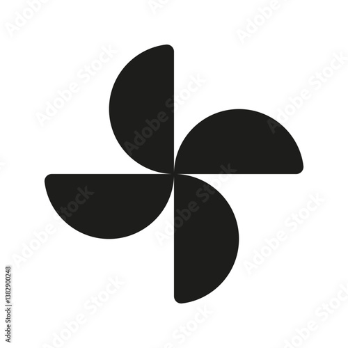 Propeller icon isolated on white background. Propeller vector logo. Fan in flat design style. Modern vector pictogram for web graphics - stock vector.