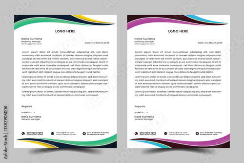 Modern corporate letterhead template design,Corporate Business Style Letterhead Design Template,
