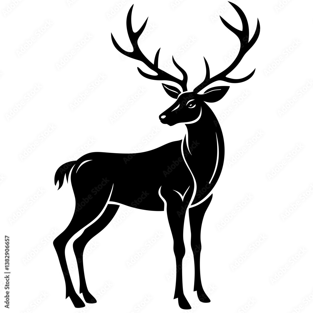 Obraz premium Deer silhouette
