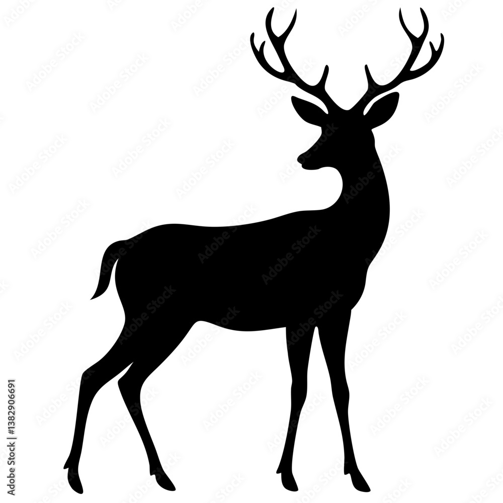 Fototapeta premium Deer silhouette
