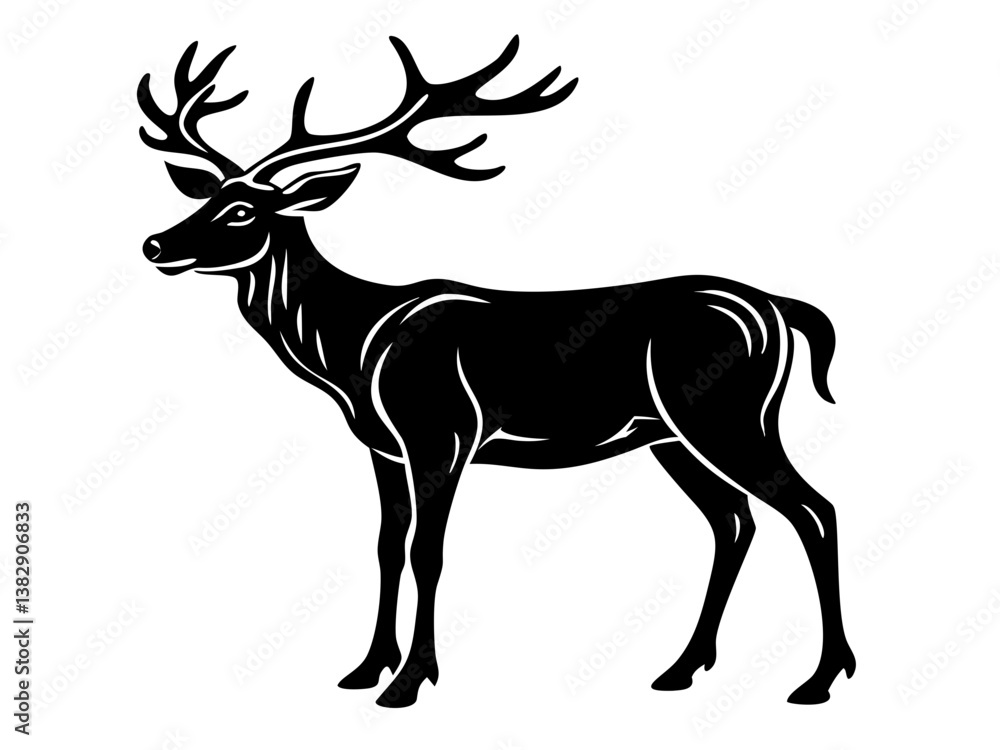 Obraz premium Deer silhouette