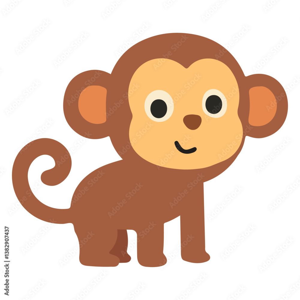 Obraz premium Cute Cartoon Monkey Character doodle