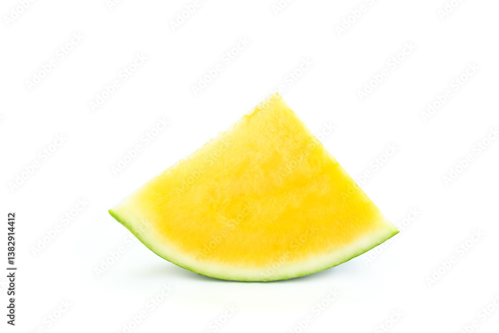 Yellow watermelon isolated on white background, Fresh yellow watermelon Yellow watermelon isolated on white background, Fresh yellow watermelon