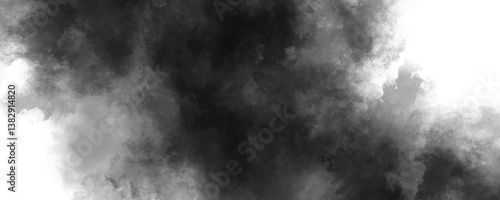 Dramatic and storm-inspired black and gray watercolor texture with soft shading

