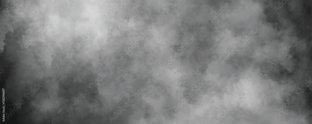 Obraz premium Distressed and faded black and gray watercolor background with a soft artistic effect