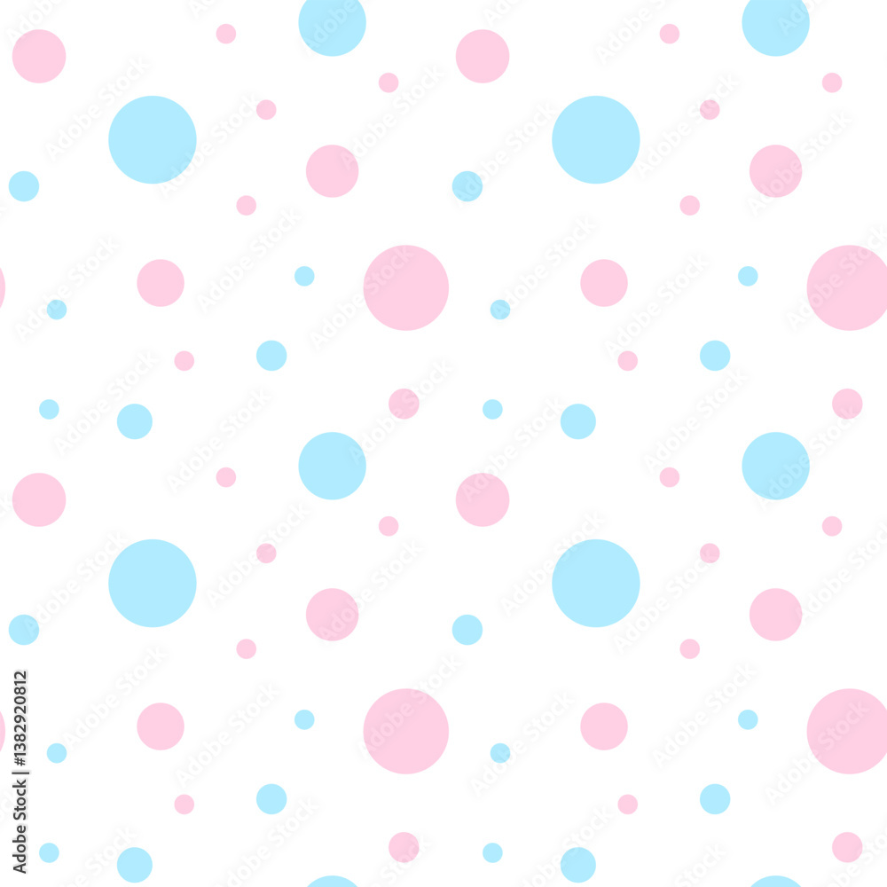 Polka dot seamless pattern. Pink and blue round spots on white background. Cute seamless pattern. Eps 10 Polka dot seamless pattern. Pink and blue round spots on white background. Cute seamless pattern. Eps 10