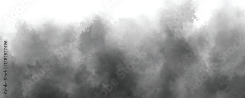 Moody and textured cloudy watercolor wash in black and gray with soft brushstrokes

