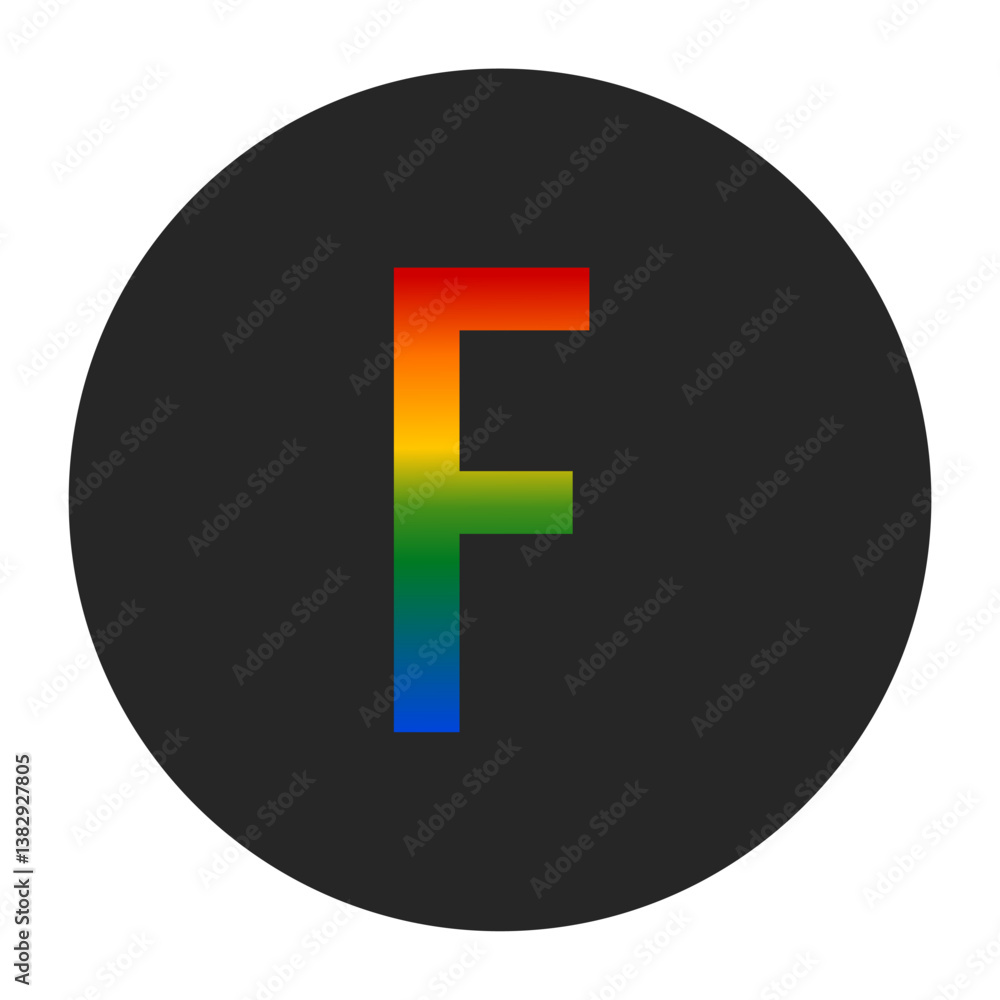 Rainbow Capital Letter F Symbol – LGBTQ Pride Representation Rainbow Capital Letter F Symbol – LGBTQ Pride Representation