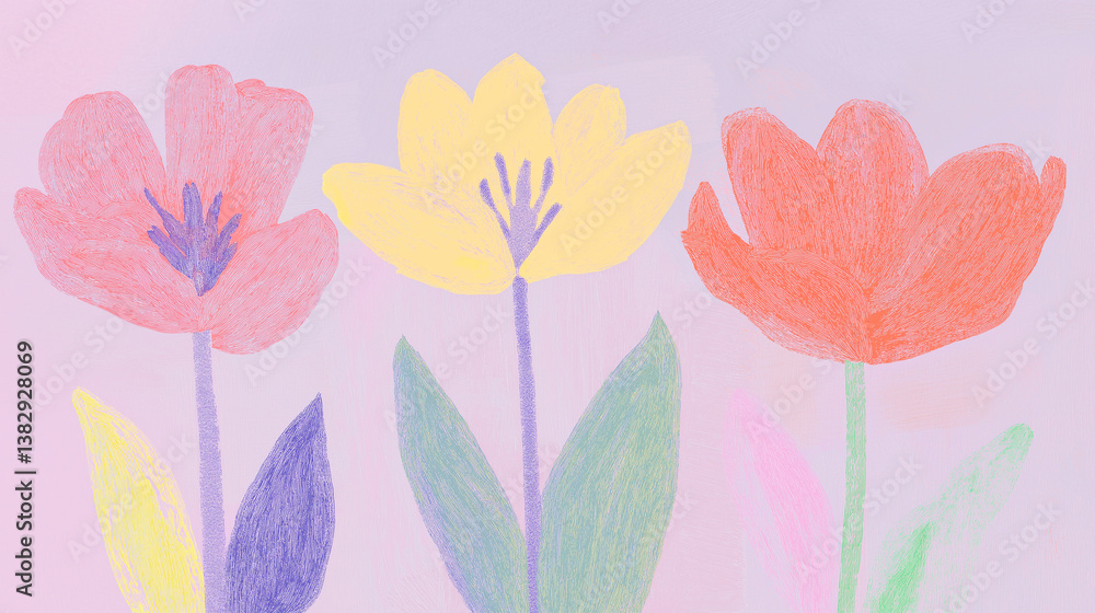 vector illustration of tulip, seamless pattern with tulips, vector illustration of flowers, tulips, spring flowers vector illustration of tulip, seamless pattern with tulips, vector illustration of flowers, tulips, spring flowers