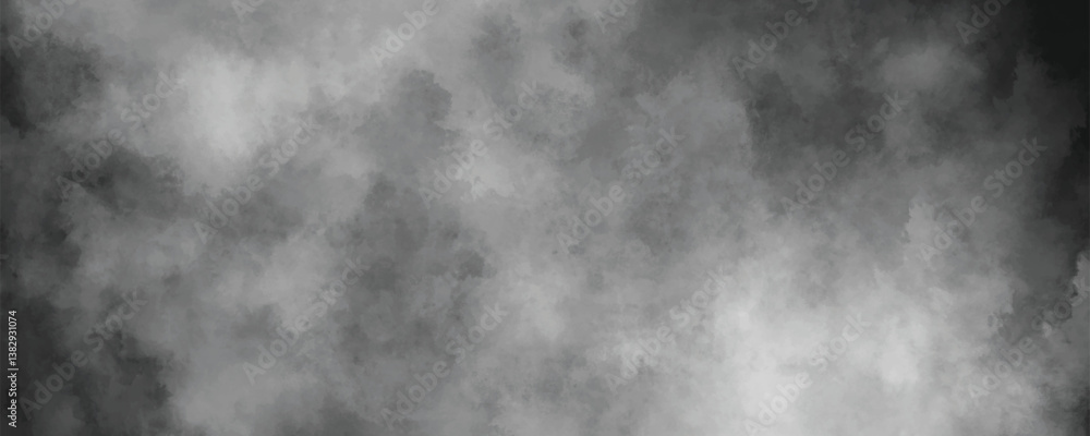 Fototapeta premium Textured cloudy monochrome ink wash with an artistic stormy effect