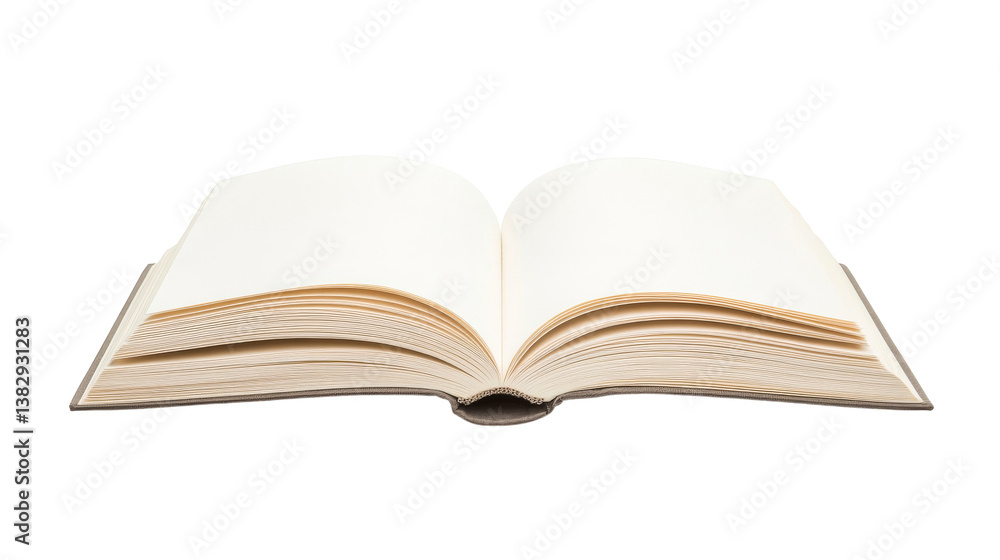 Blank Open Book with Empty Pages for Writing, cut out transparent Blank Open Book with Empty Pages for Writing, cut out transparent