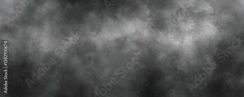 Aged and handcrafted watercolor background in black and gray with soft artistic elements

