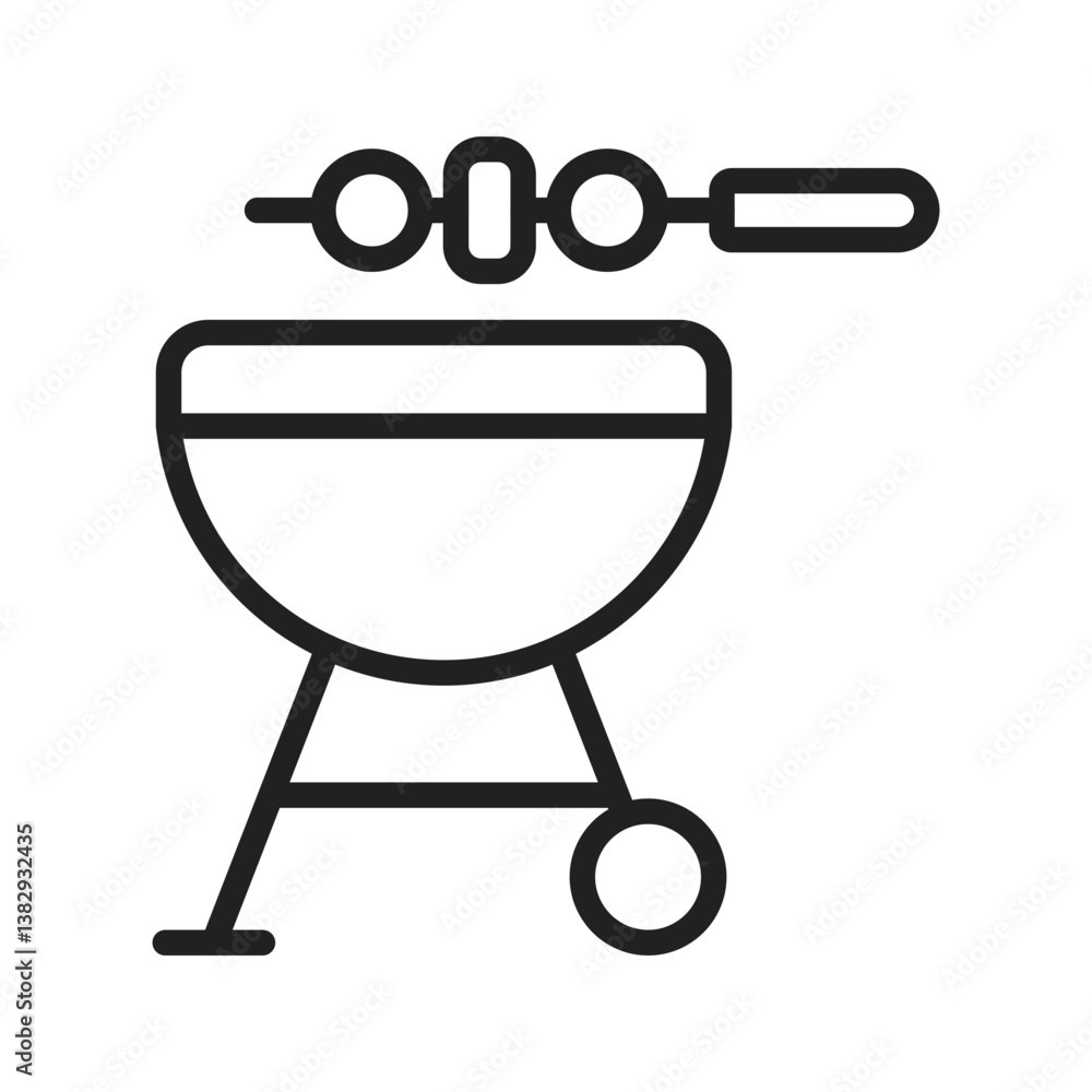 Barbecue icon vector image. Suitable for mobile apps, web apps and print media. Barbecue icon vector image. Suitable for mobile apps, web apps and print media.