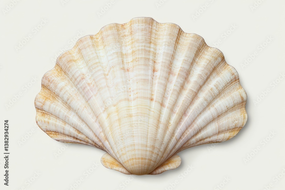 A beautiful shell displayed against a clean and neutral background A beautiful shell displayed against a clean and neutral background
