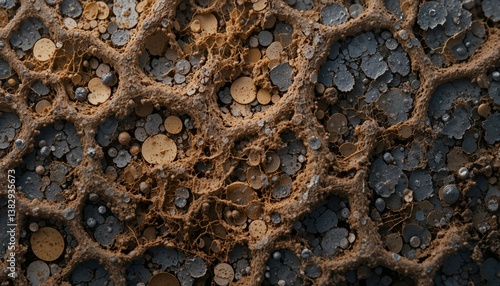 Ultra-detailed macro textures of natural organic patterns