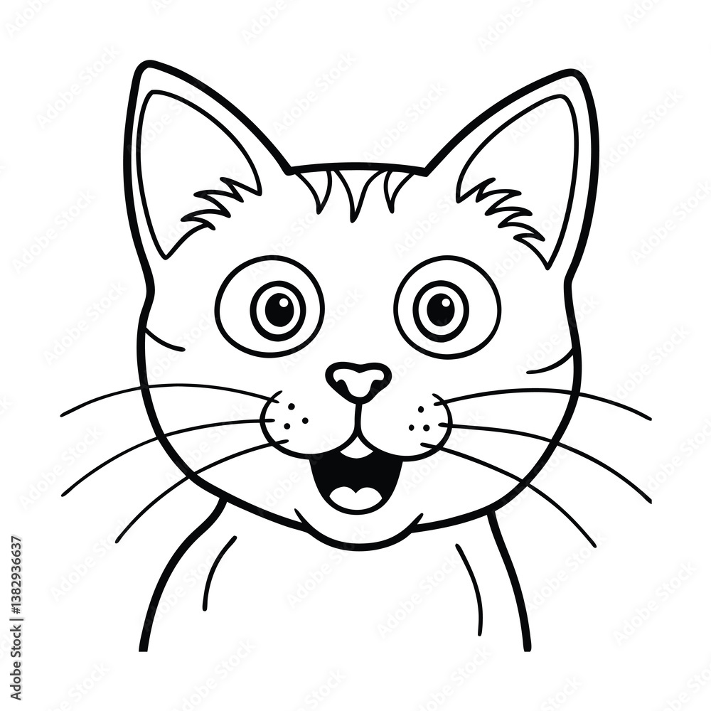 Fototapeta premium cat head vector 