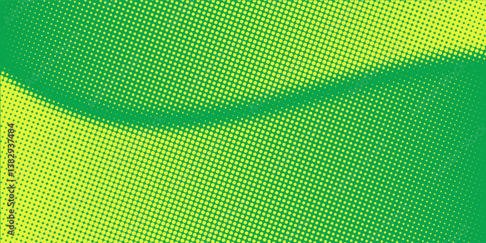 Naklejka premium Dots halftone yellow green color pattern gradient texture style background