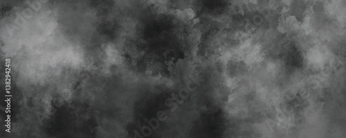 Textured and storm-like ink wash in dark monochrome tones with an artistic abstract finish

