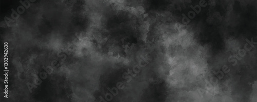 Textured and storm-like ink wash in dark monochrome tones with an artistic abstract finish

