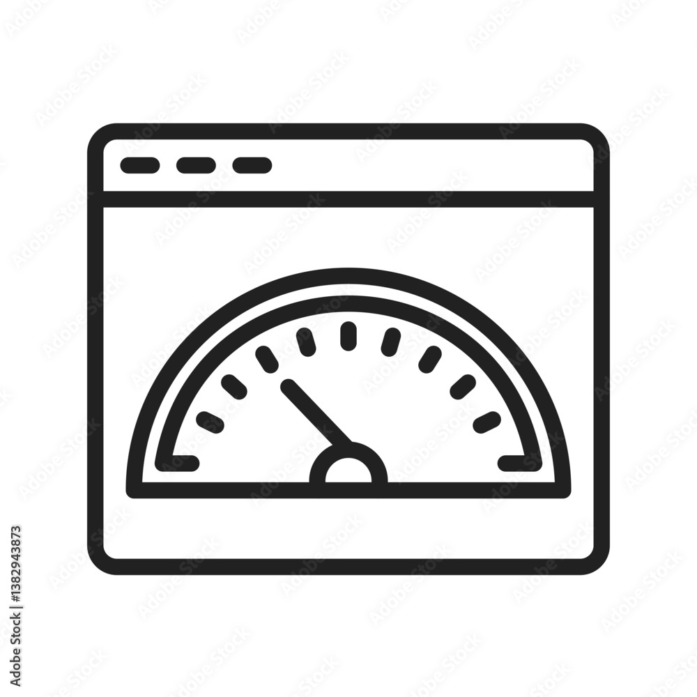 Page Speed icon vector image. Suitable for mobile apps, web apps and print media. Page Speed icon vector image. Suitable for mobile apps, web apps and print media.