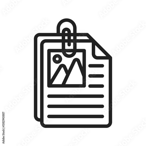 Picture Attachment icon vector image. Suitable for mobile apps, web apps and print media.