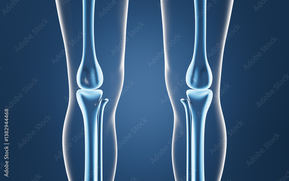 Human kneecap model, Biological and medical concepts, 3d rendering. Human kneecap model, Biological and medical concepts, 3d rendering.