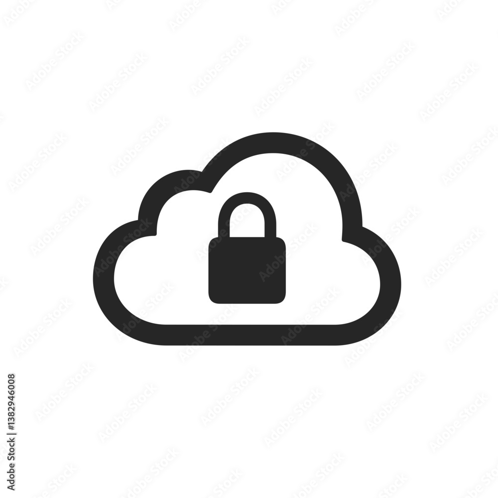 Cloud Lock Outline Cloud Lock Outline