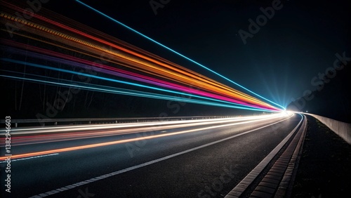 Modern abstract high-speed light motion effect on black background. vector illustration.