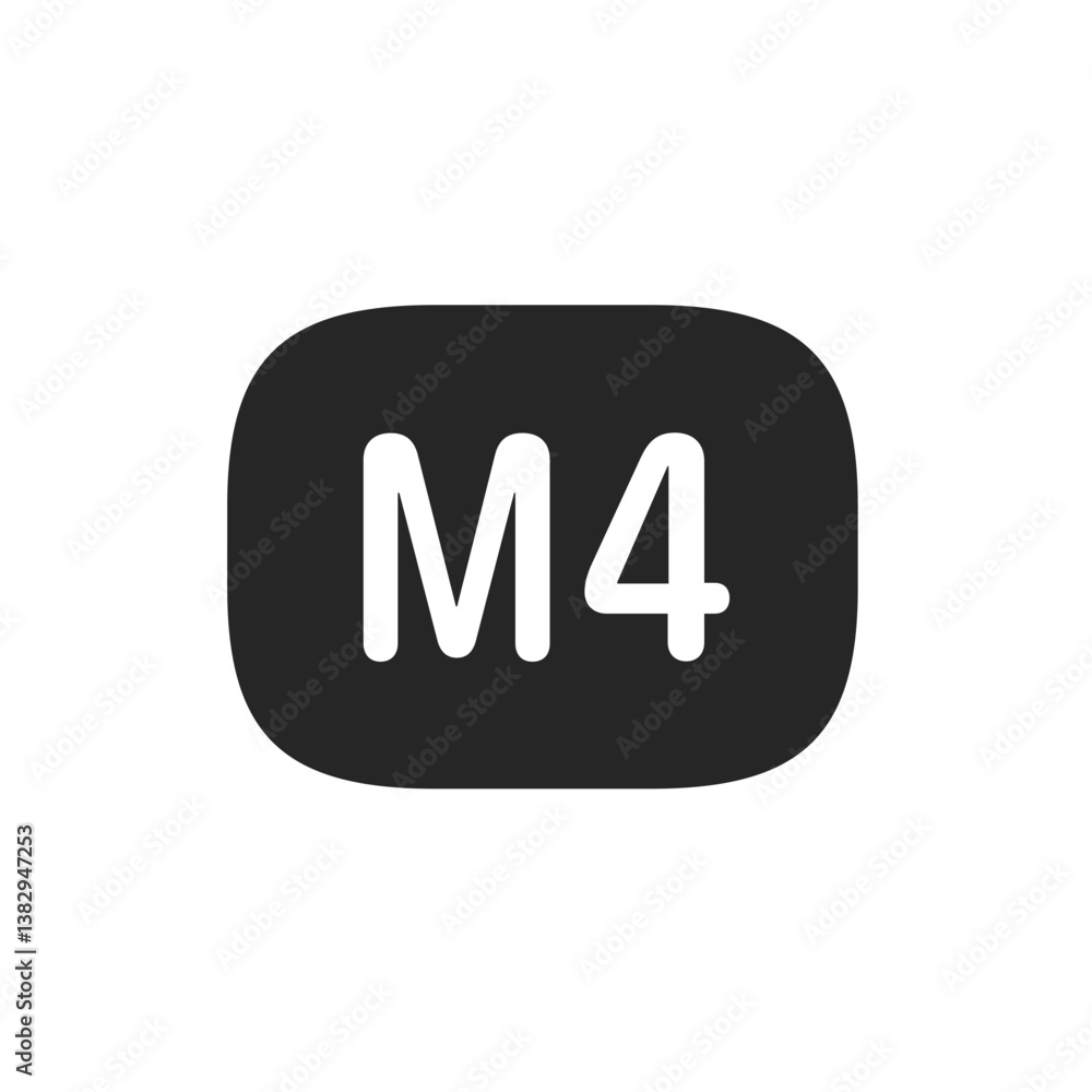 M4 Button Fill Icon M4 Button Fill Icon