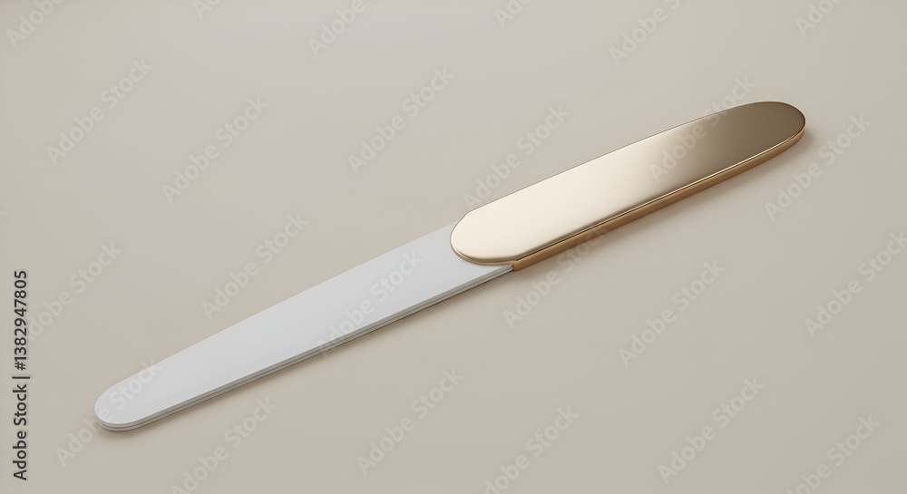 Elegant gold-trimmed nail file. Elegant gold-trimmed nail file.