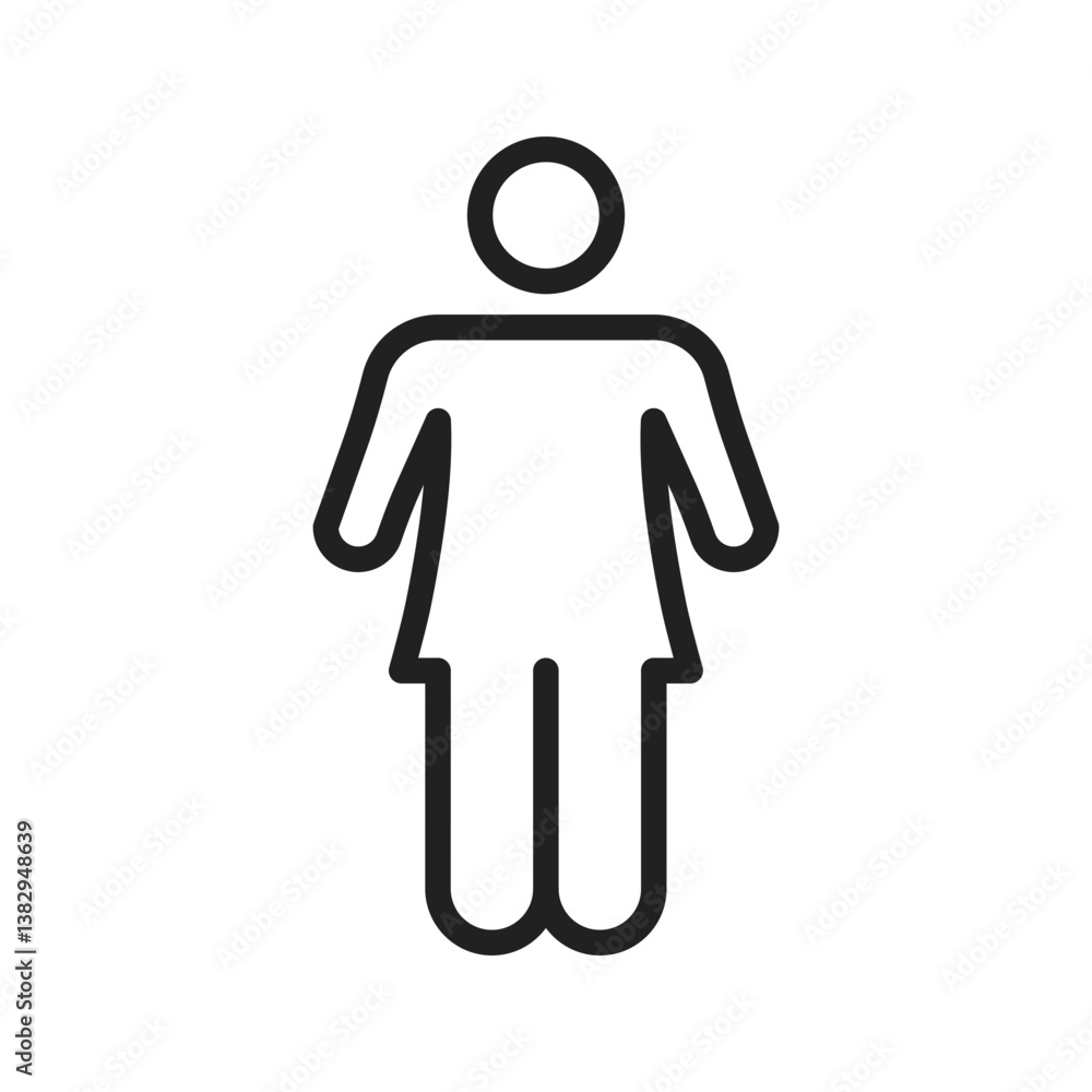 Woman icon vector image. Suitable for mobile apps, web apps and print media. Woman icon vector image. Suitable for mobile apps, web apps and print media.