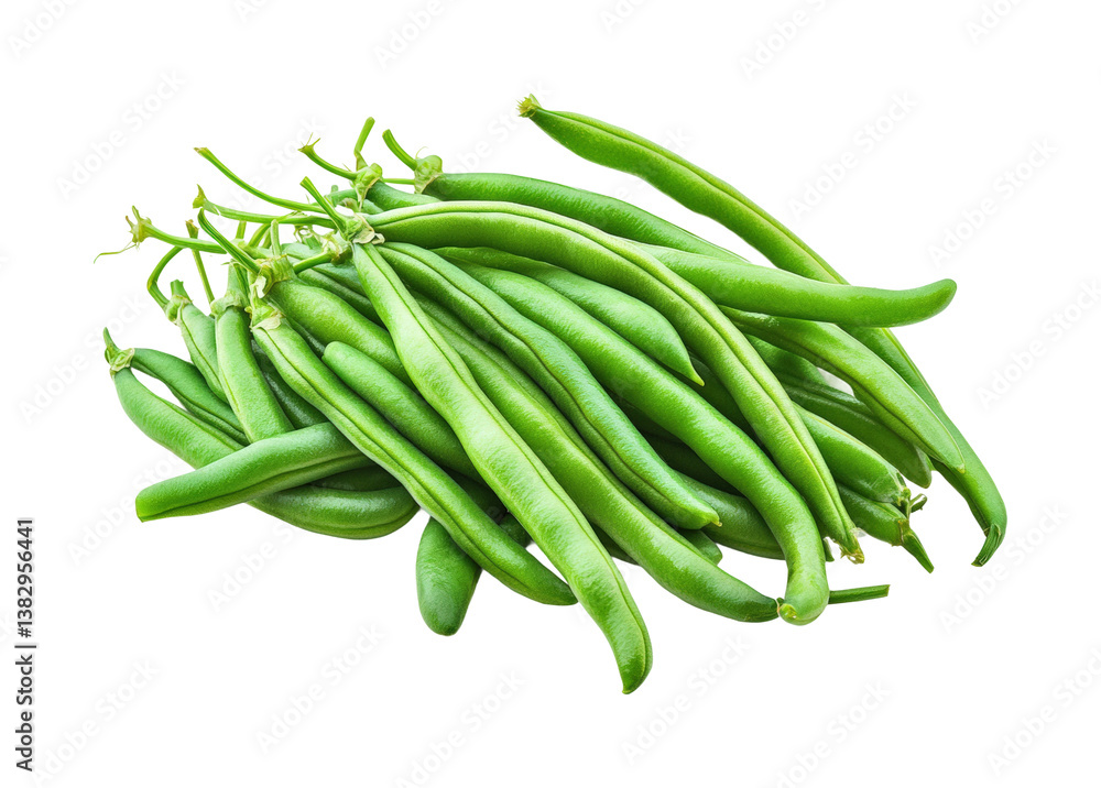 Harvesting fresh green beans farm market food isolated on transparent background, png Harvesting fresh green beans farm market food isolated on transparent background, png